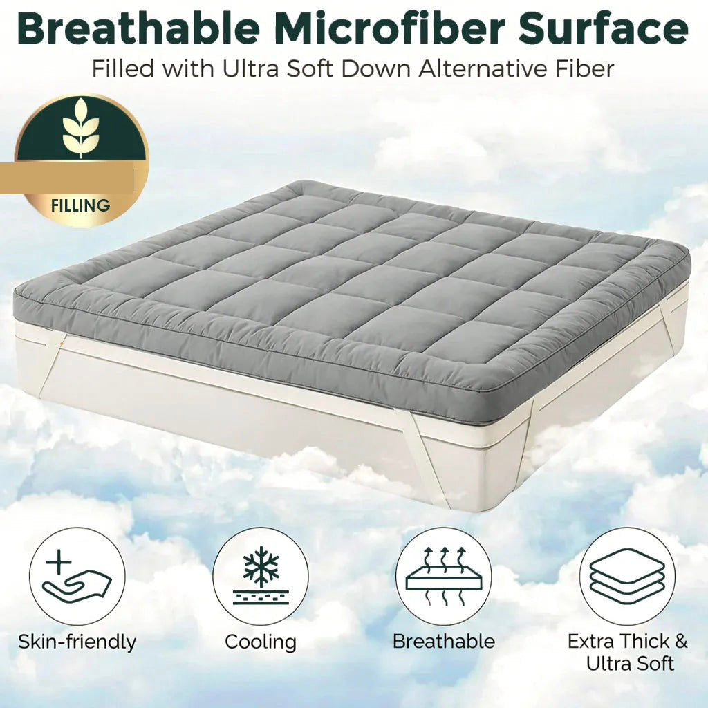 medicated Mattress Topper Gray
