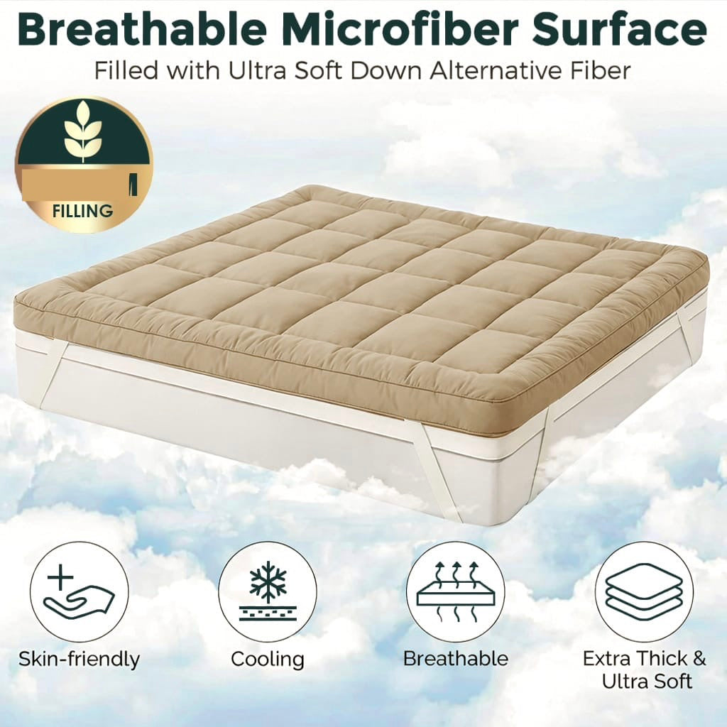 medicated Mattress Toppe Camel