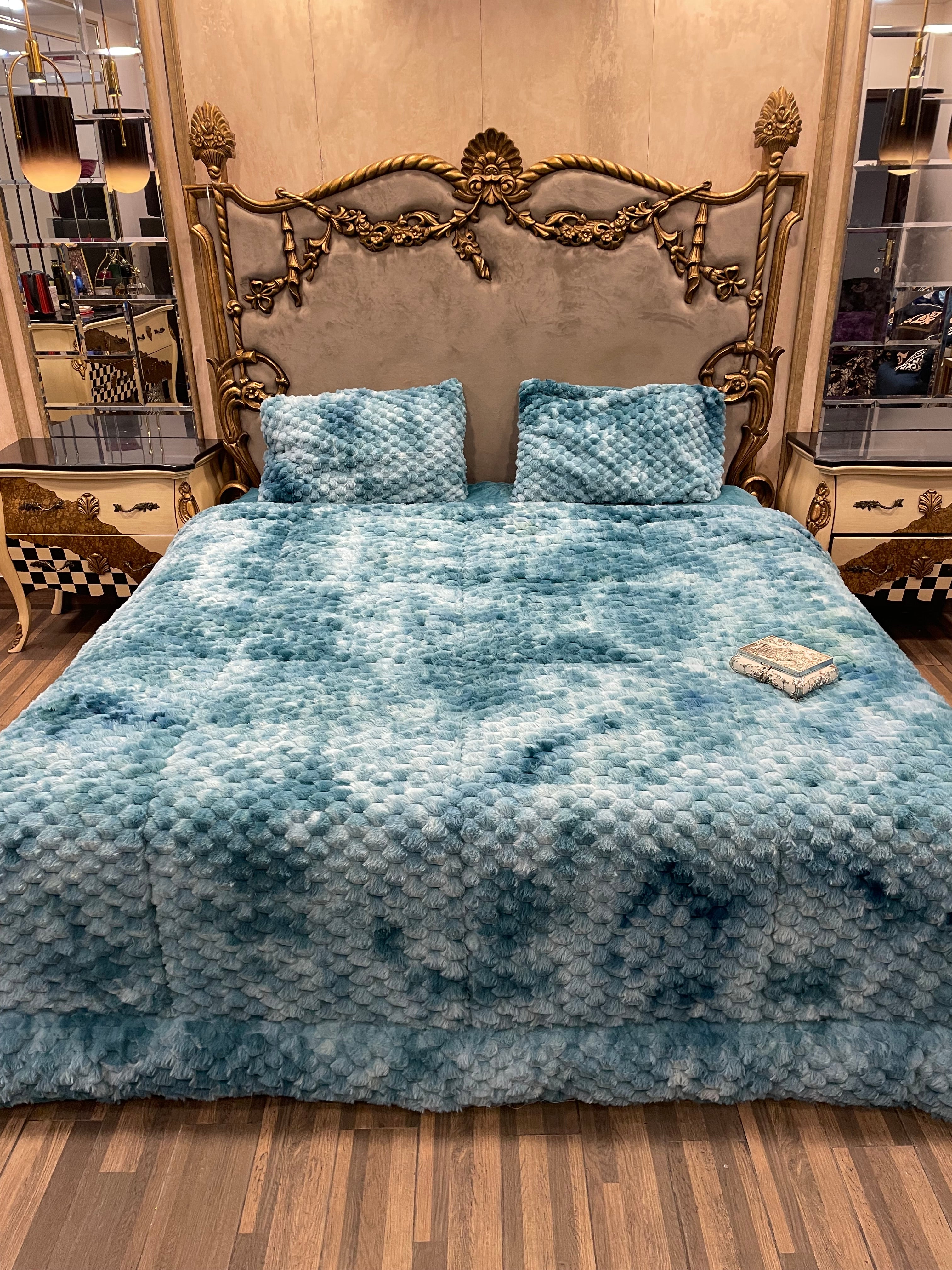 Shaded Jin Aqua 4️⃣PC Razai set