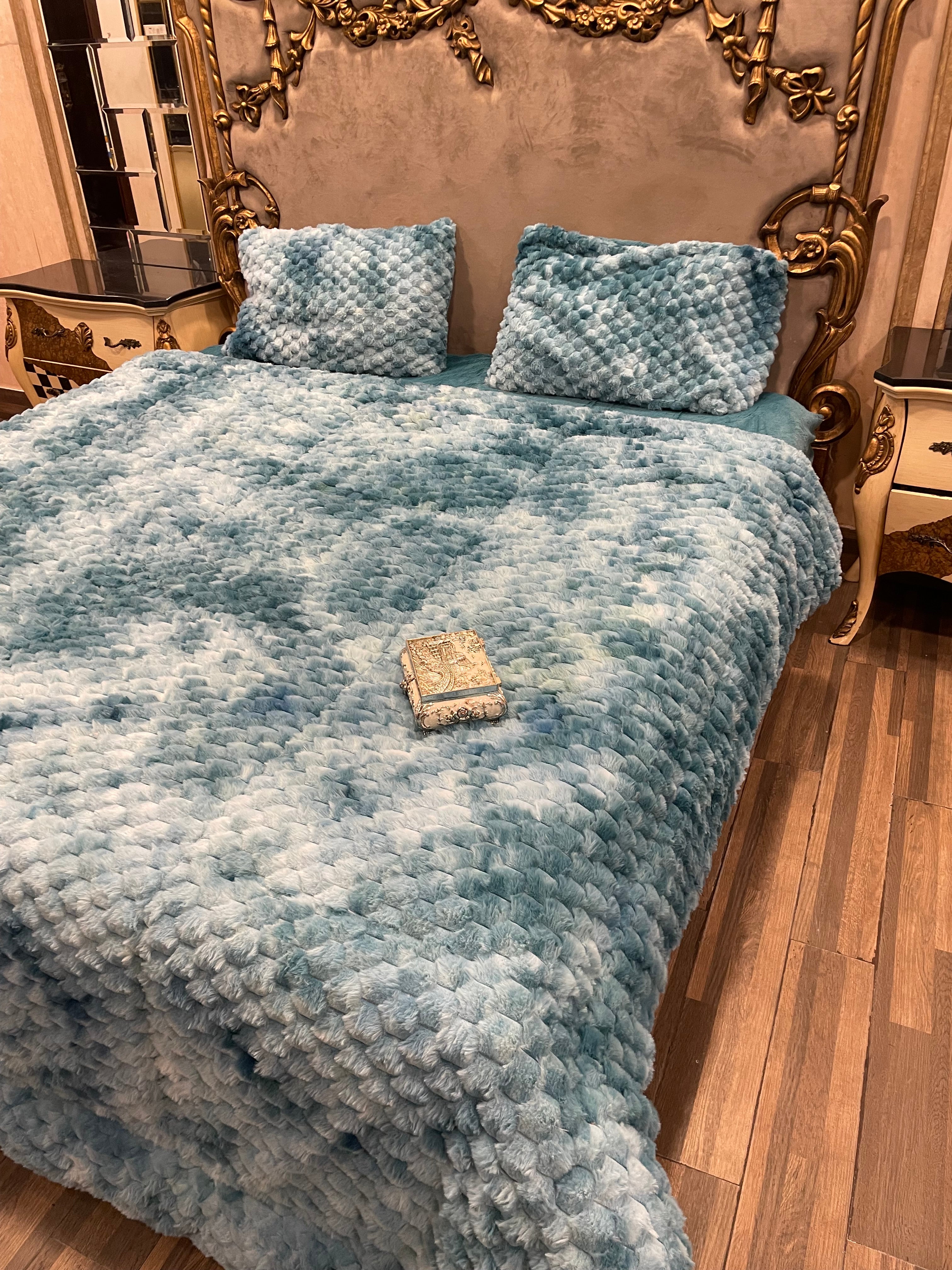 Shaded Jin Aqua 4️⃣PC Razai set