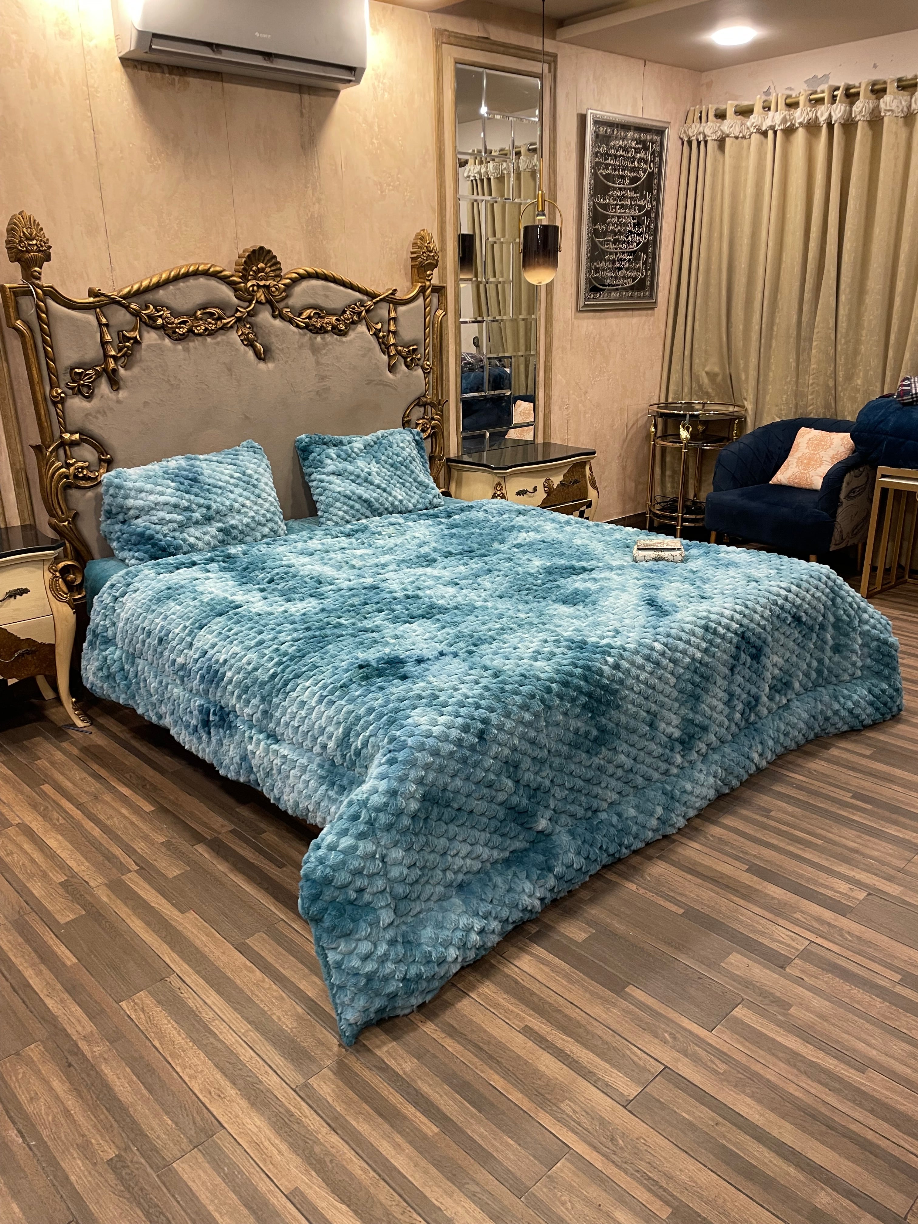 Shaded Jin Aqua 4️⃣PC Razai set