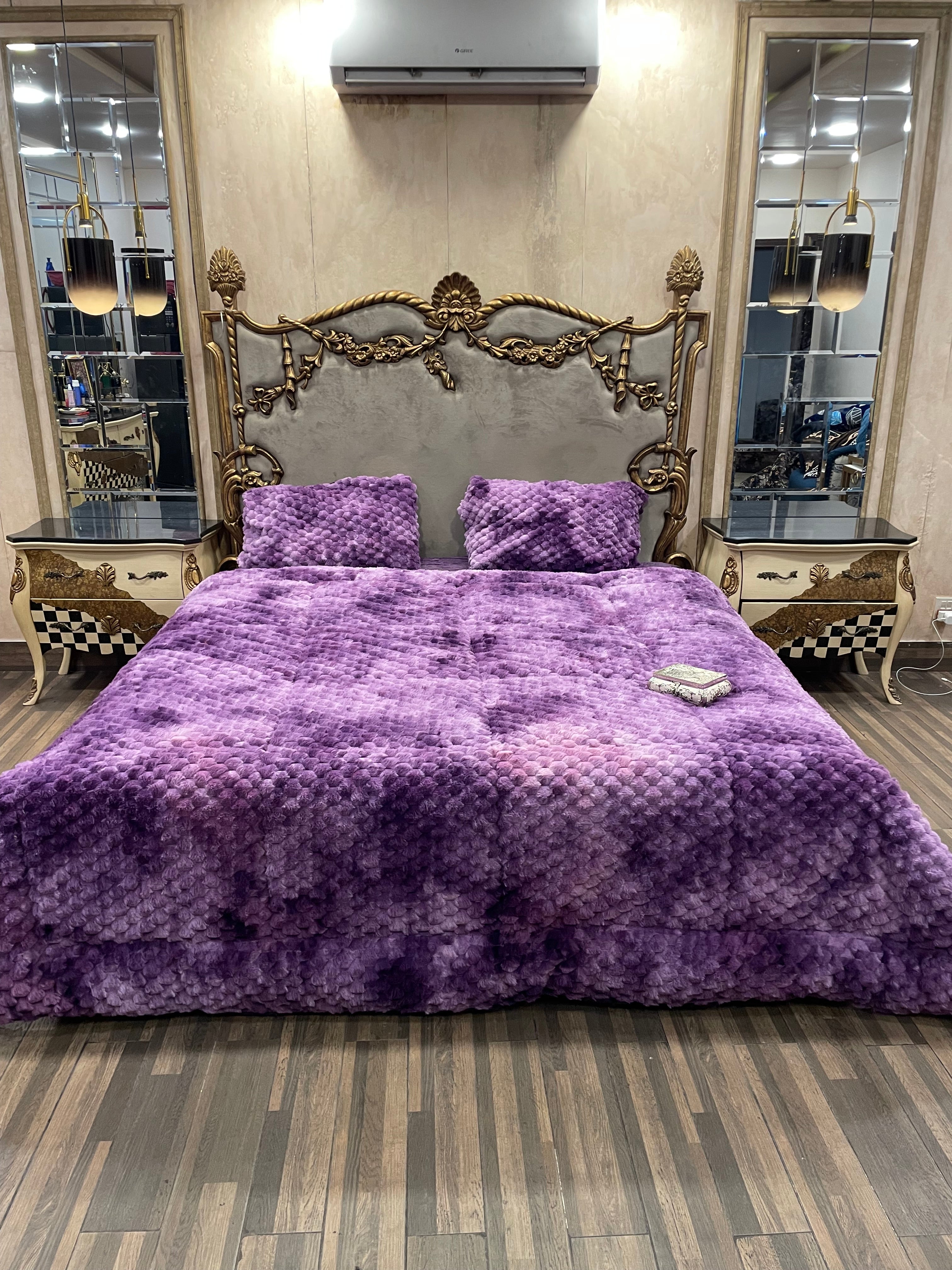 Shaded Jin Purple 4️⃣PC Razai set