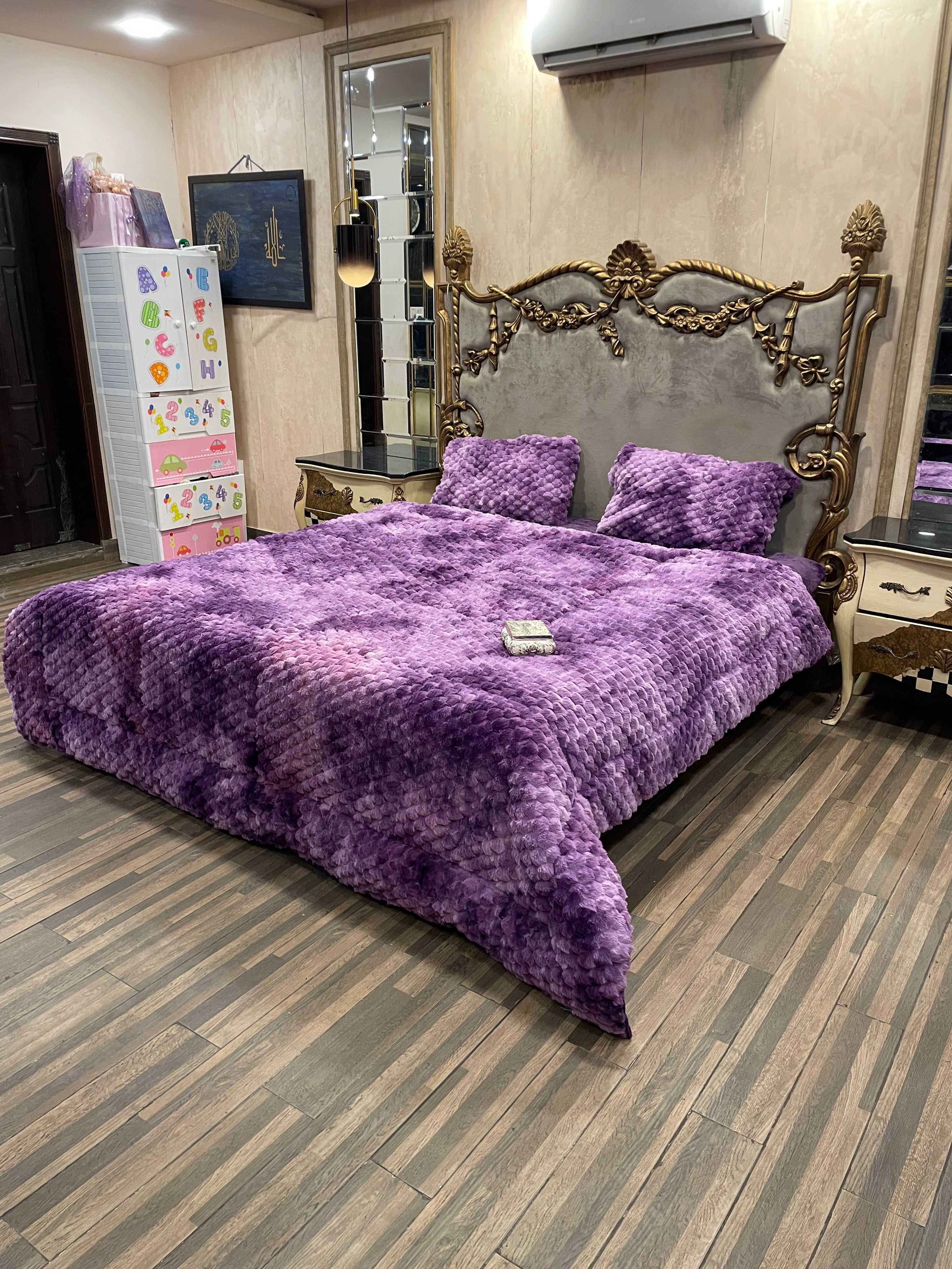 Shaded Jin Purple 4️⃣PC Razai set