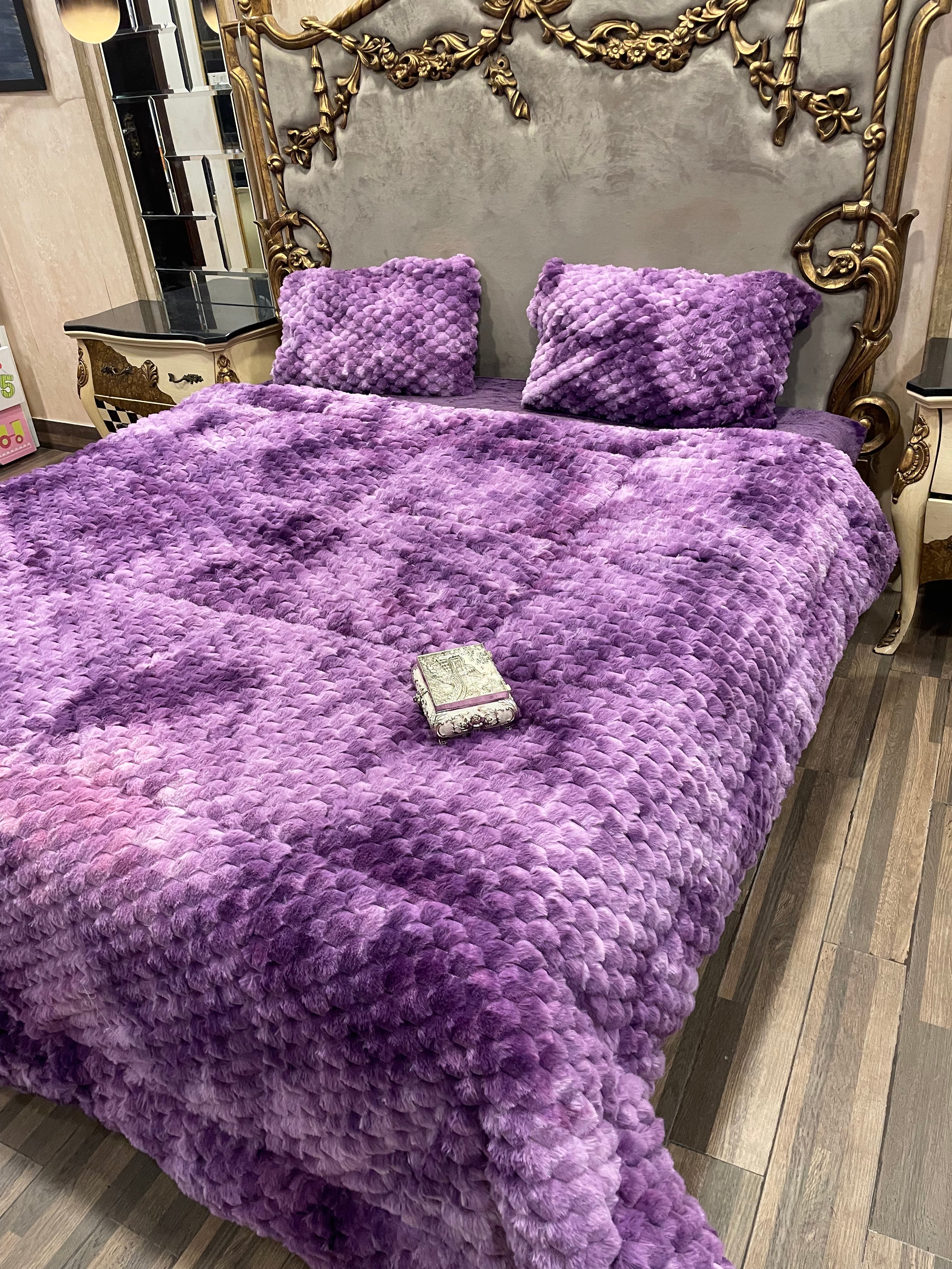 Shaded Jin Purple 4️⃣PC Razai set