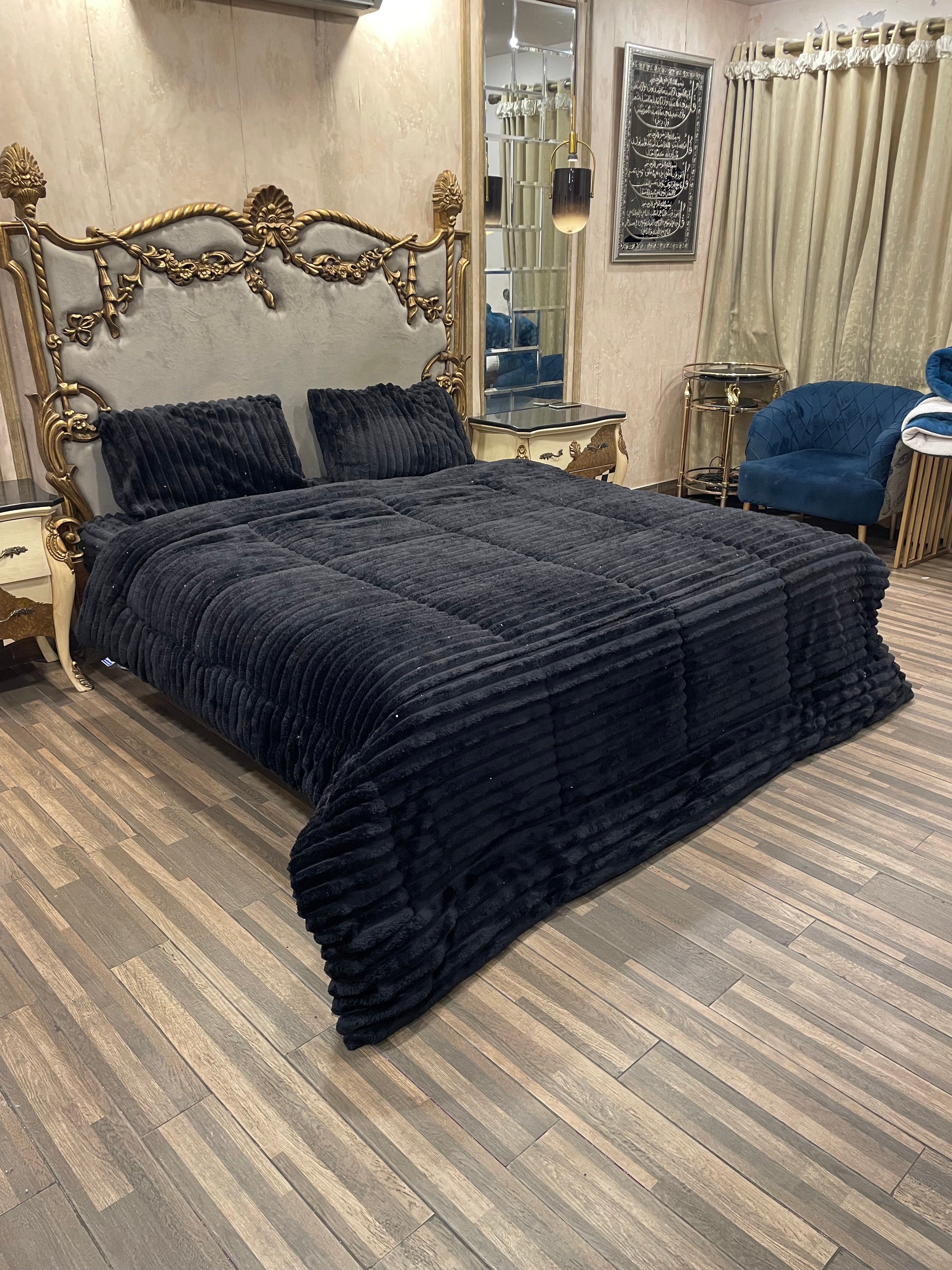 Soft Touch Black  4️⃣PC Razai set