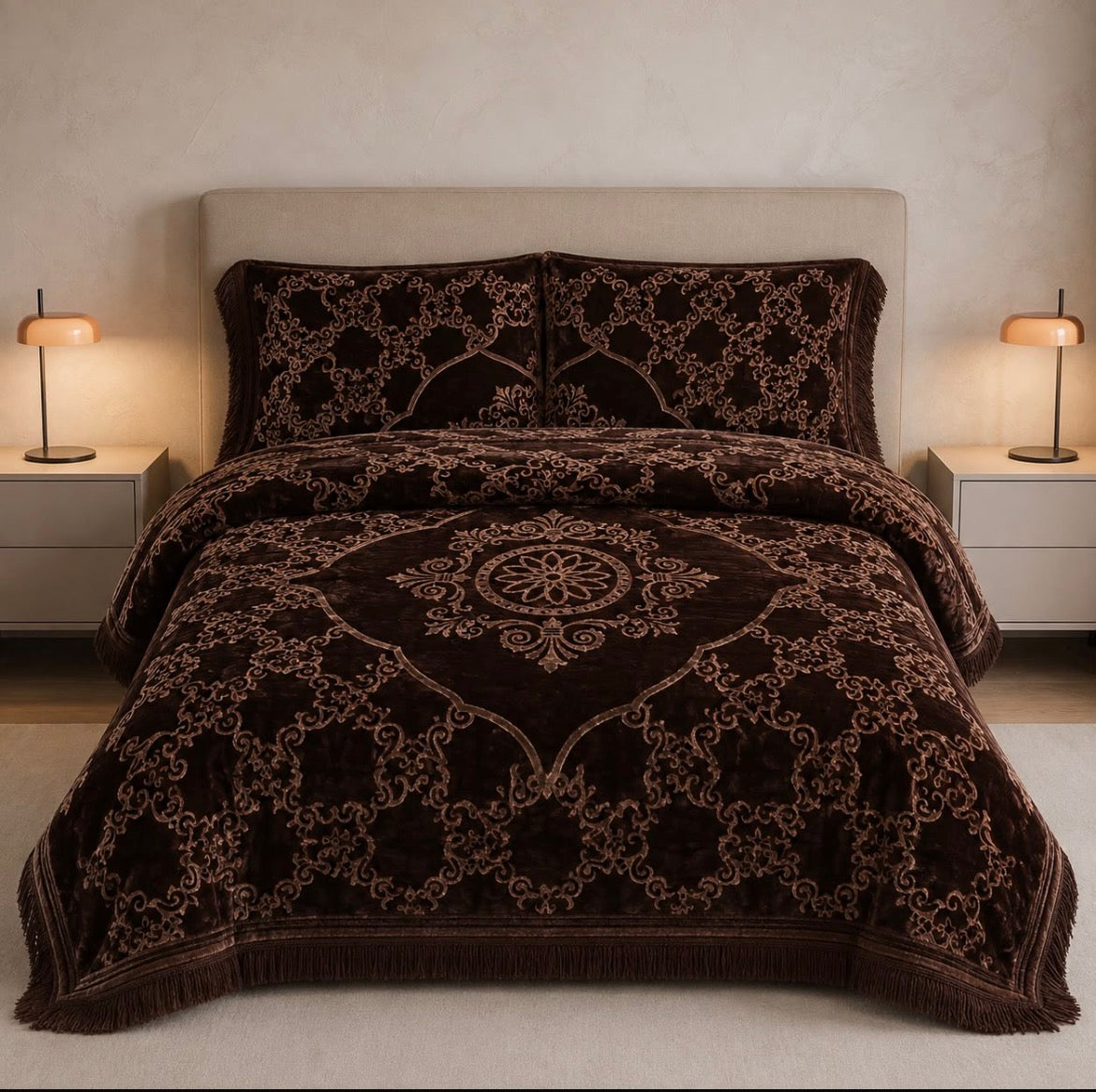 4️⃣ PC Dream Cloudy BLANKET/KAMBLE BOX Paking  Brown
