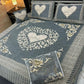 4️⃣ Piece heart Style Velvet Jacaurd BedSheet Set