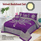 5 Piece leaf Style Velvet Jacaurd BedSheet Set