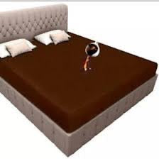 Fitted Mattress protected sheet Brown