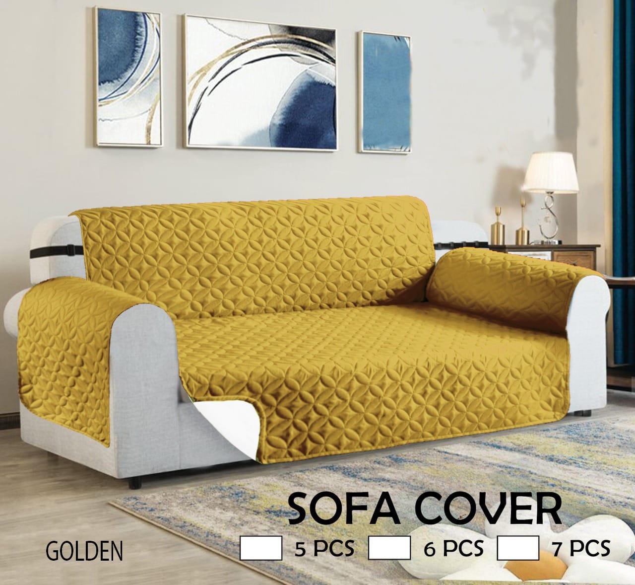 Jersey Quilted Sofa Cover