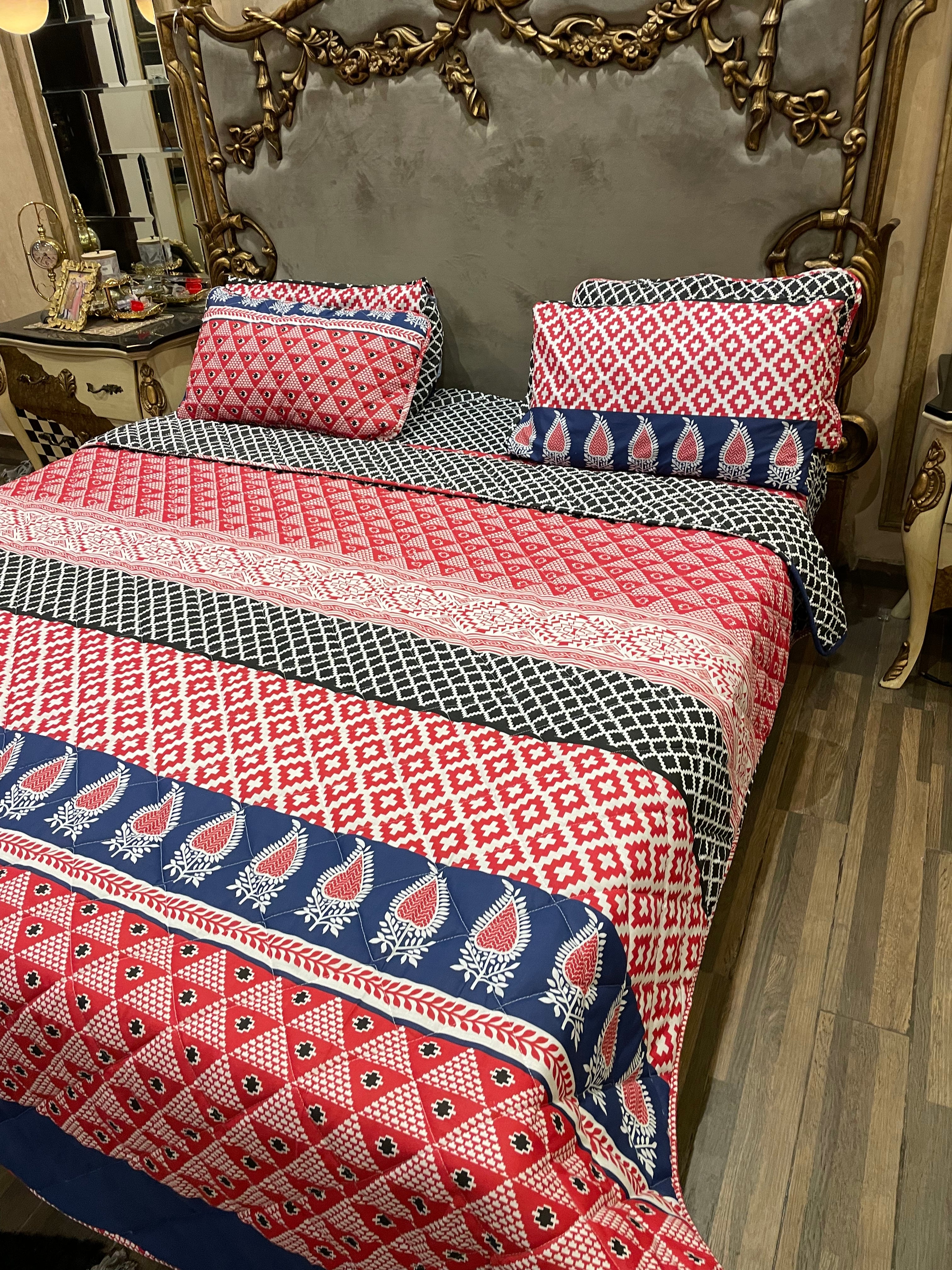 Pure Cotton 6️⃣ PC Comforter set*