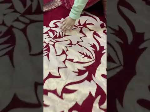 5 Piece Crown Style Velvet Jacaurd BedSheet Set