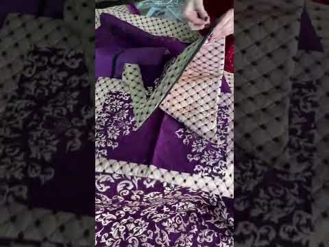 5️⃣ Piece turkish Style Velvet Jacaurd BedSheet Set