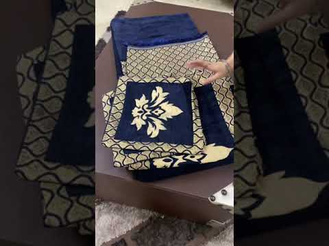 5 Piece Crown Style Velvet Jacaurd BedSheet Set