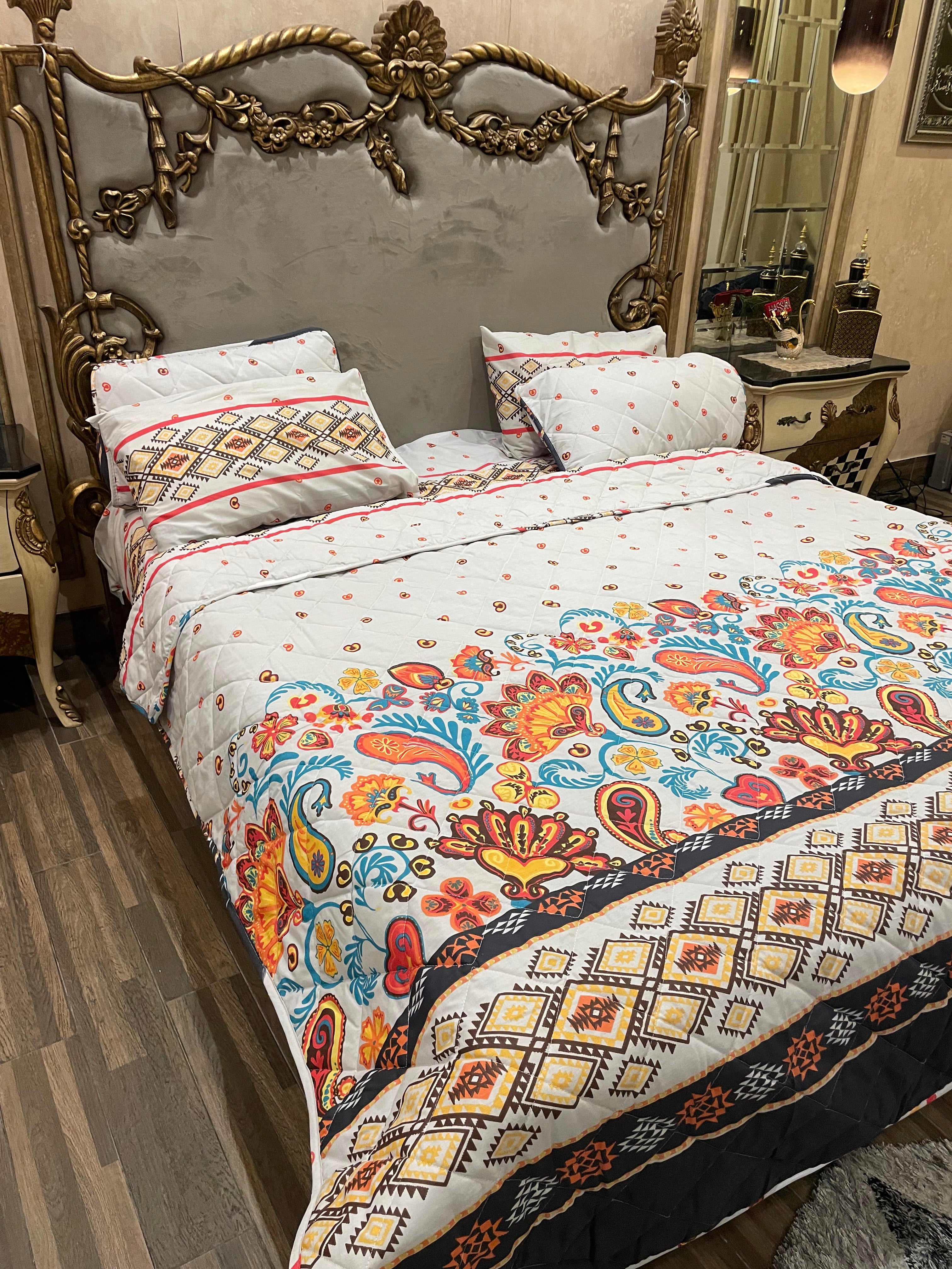 Pure Cotton 6️⃣PC Comforter set